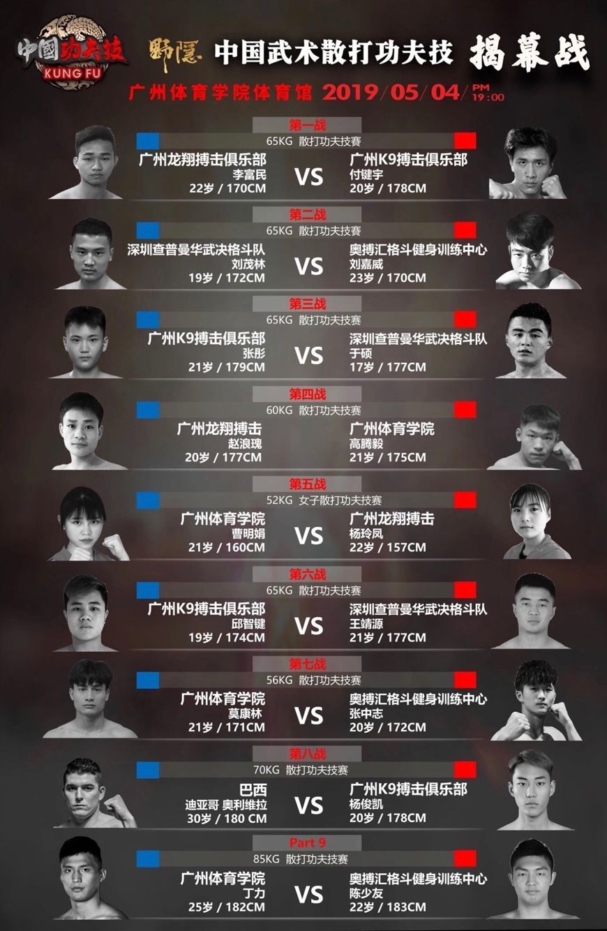 2019年WKF中国武术散打功夫技职业联赛