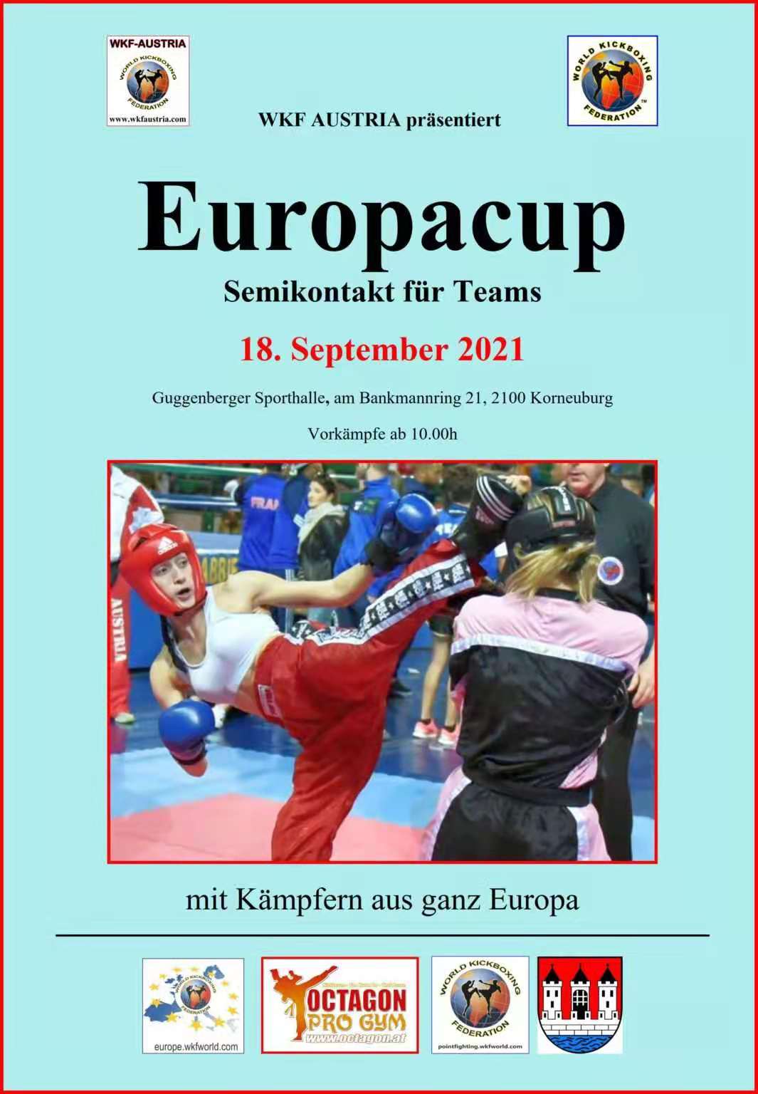 2021年WKF欧洲杯自由搏击公开赛（2021年9月18日\奥地利-科尔纽堡）